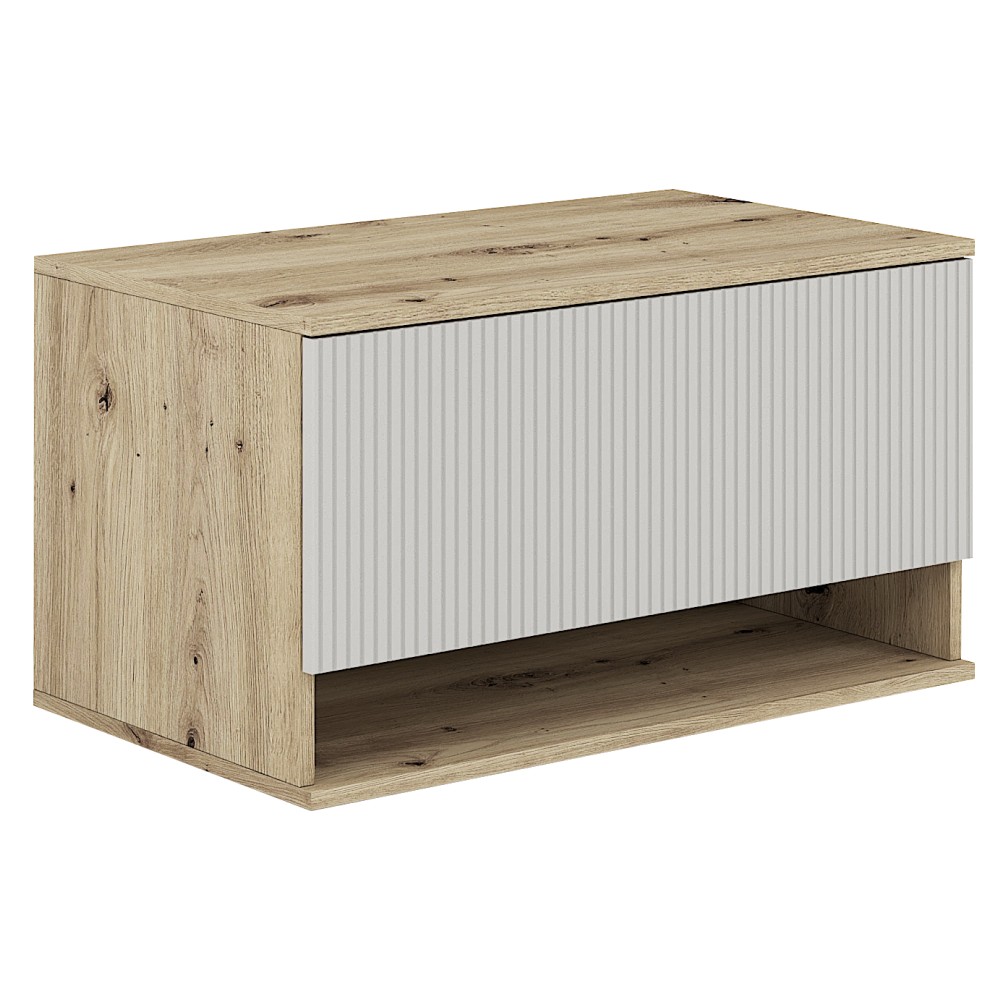 E-shop KONDELA Colos 80 kúpeľňová skrinka pod umývadlo dub artisan / kašmír